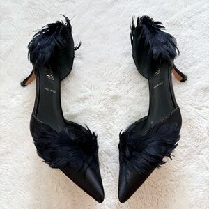 NEW!!! Something Blue Bridal women shoes with feathers size 9 Retail 430$